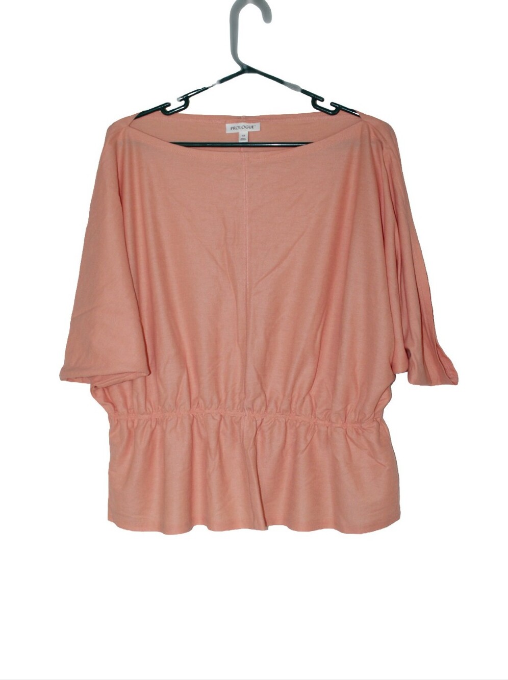 Prologue Peach Boatneck Dolman Sleeve Blouse